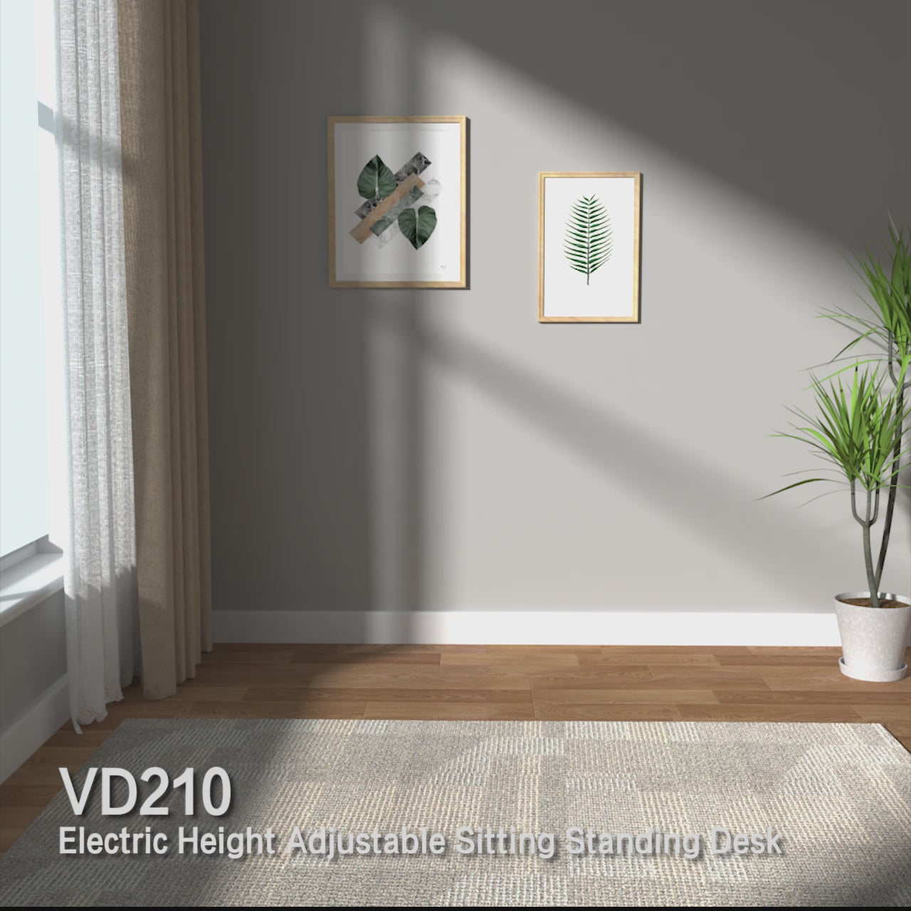 VWINDESK VD210 Heavy Duty Electric Height Adjustable Sitting Standing