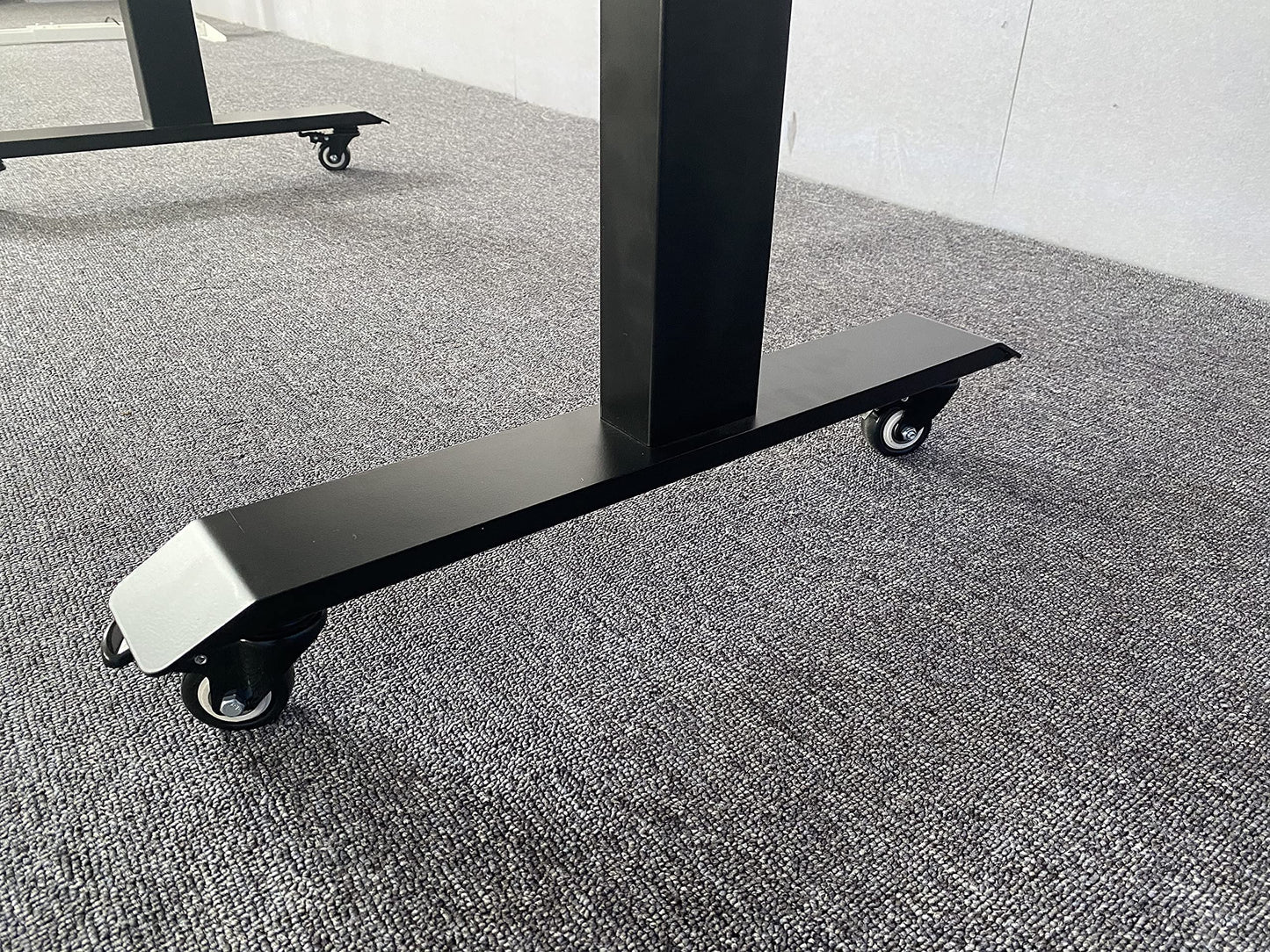 VWINDESK Lot de 4 roulettes filetées verrouillables M8 de 2 pouces, 15 mm, pivotantes, roulettes à bille pivotantes en polyuréthane PU avec plaque supérieure à 360 degrés, capacité totale de 220 lb, frein, utilisées pour bureau debout