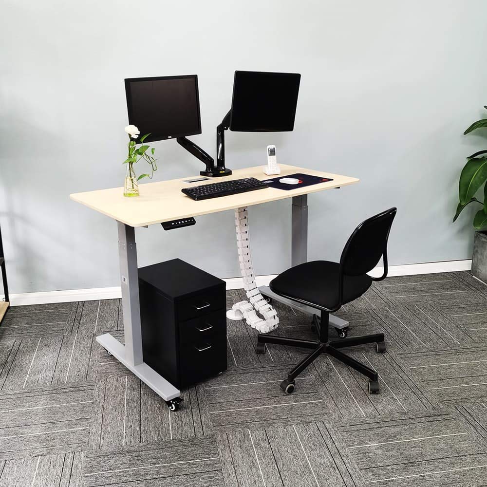 VWINDESK Wooden Material 80 inch MDF Desktop or Tabletop Only, Matching with Electric Adjustable Standing Desk Frame,with 80mm gromment Holes,Natural Color(80" x 30" x 1")