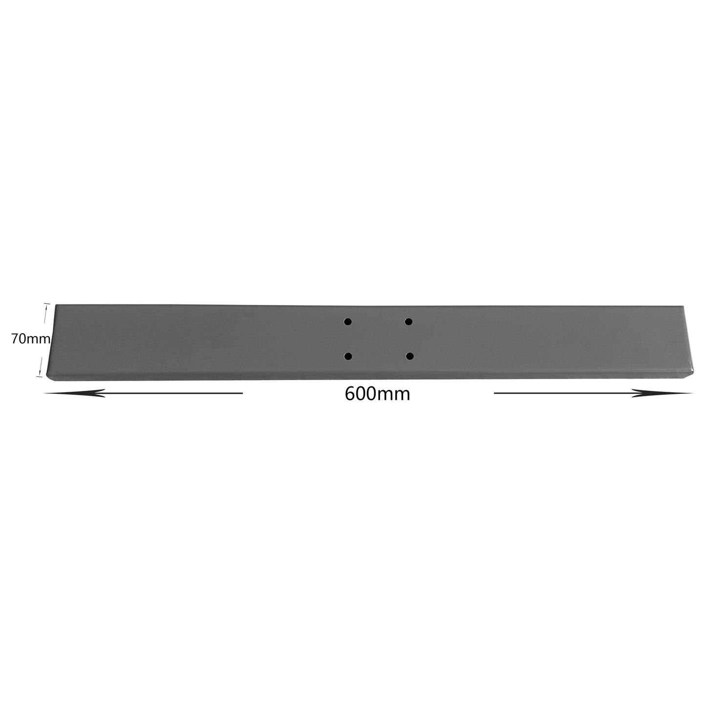 VWINDESK Pie individual más pequeño/corto de 60 cm de largo para reemplazar escritorios de pie de altura ajustable