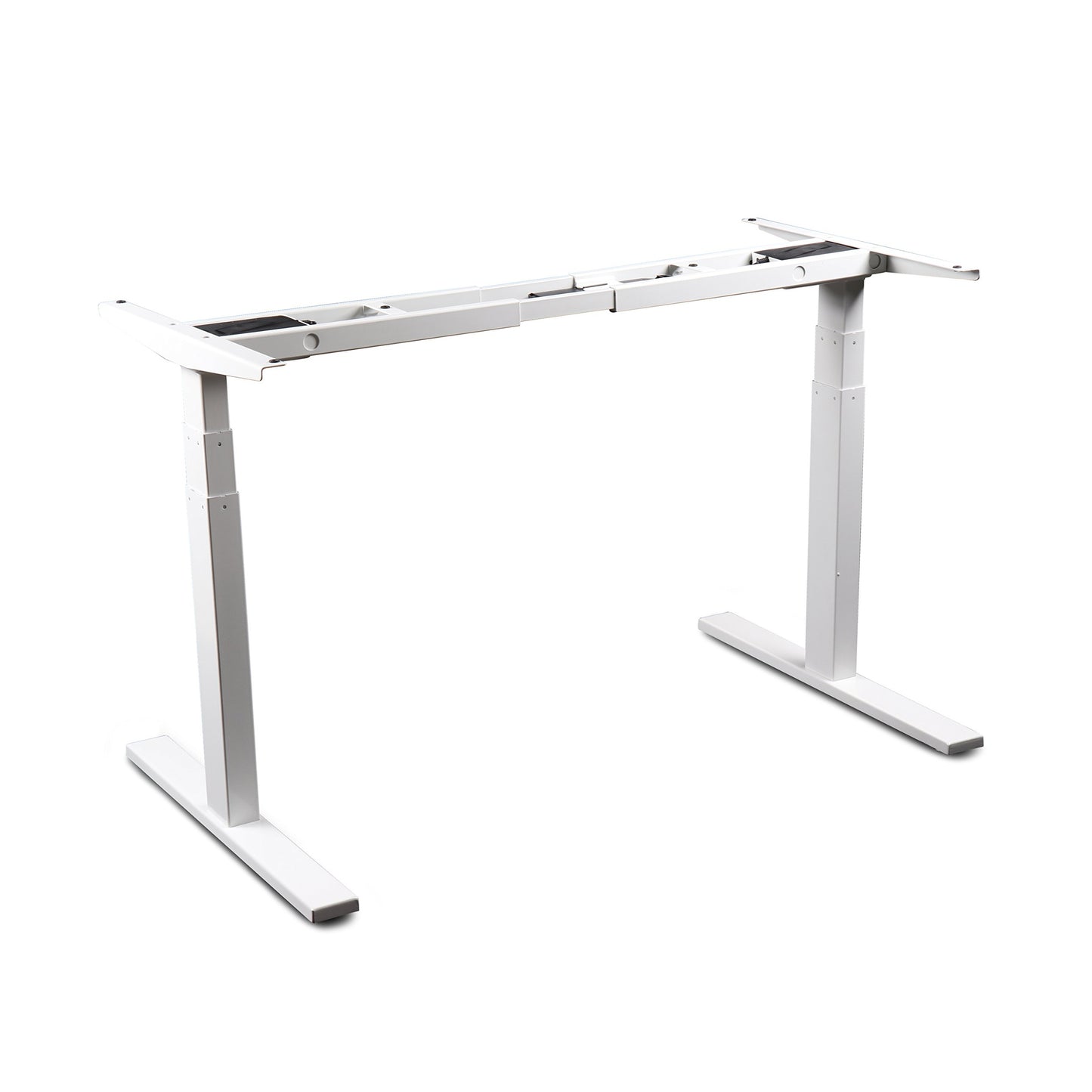 VWINDESK VJ201-S3 Solo marco de escritorio eléctrico ajustable en altura para sentarse/soporte para sentarse - Base de escritorio motorizada de 3 segmentos con motores duales solamente, blanco