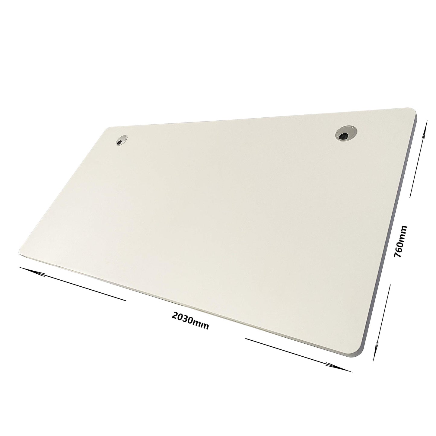 VWINDESK Material de madera, escritorio o mesa de MDF de 80 pulgadas solamente, a juego con marco de escritorio eléctrico ajustable, con orificios para ojales de 80 mm, color blanco (80" x 30" x 1")