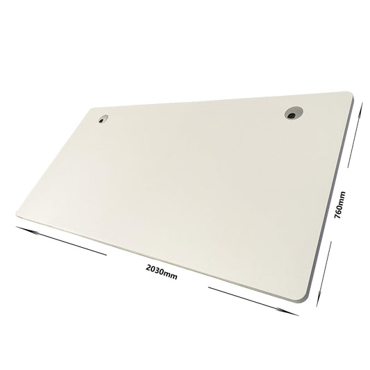 VWINDESK Material de madera, escritorio o mesa de MDF de 80 pulgadas solamente, a juego con marco de escritorio eléctrico ajustable, con orificios para ojales de 80 mm, color blanco (80" x 30" x 1")