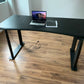 VWINDESK VJ401 Cuatro patas (columnas) Marco de escritorio de esquina ajustable en altura eléctrica solo con cuatro motores, base ergonómica de acero ajustable en altura con teclado de memoria digital (negro)