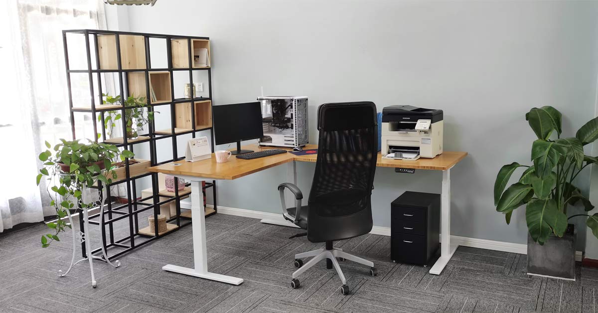 VWINDESK Mesa de escritorio de bambú 100 % macizo, 80 x 30 x 1 pulgada solamente, para escritorio de pie, escritorio de oficina en casa con ojales de 80 mm (ángulo recto)