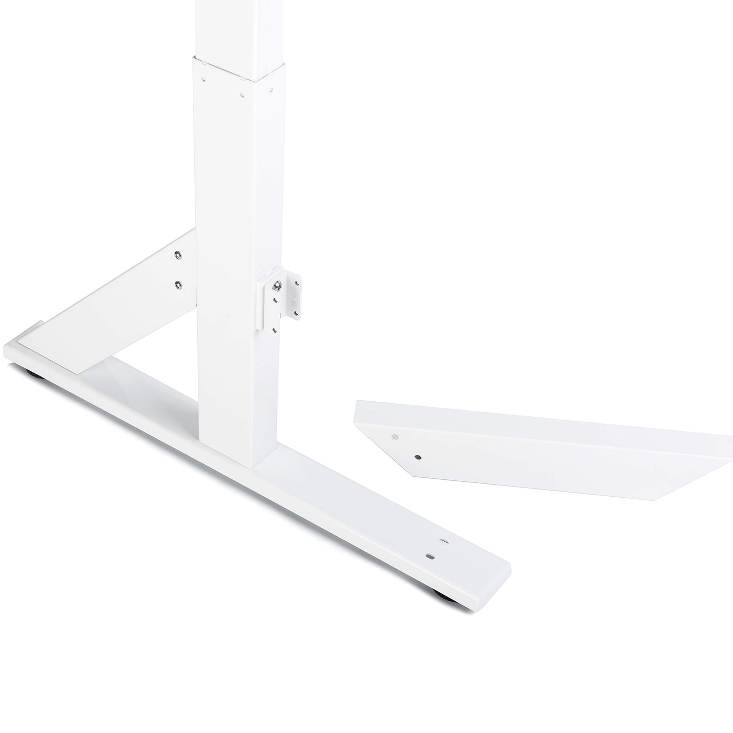 VWINDESK VJ205 Electric Height Adjustable Sitting Standing Desk Frame Sit Stand - Dual Motors 3 Stages Motorized Desk Base Only, White