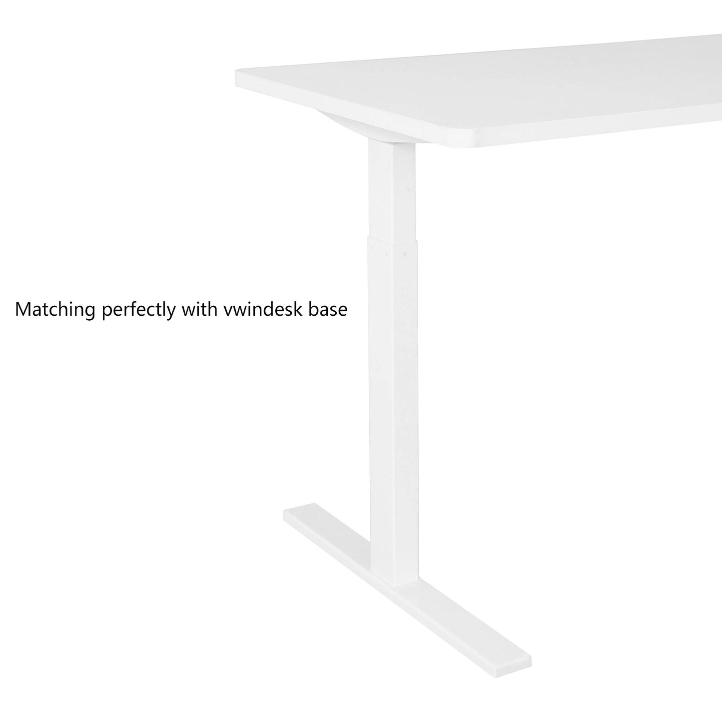 VWINDESK Wooden Material 80 inch MDF Desktop or Tabletop Only, Matching with Electric Adjustable Standing Desk Frame,with 80mm gromment Holes,White Color(80" x 30" x 1")