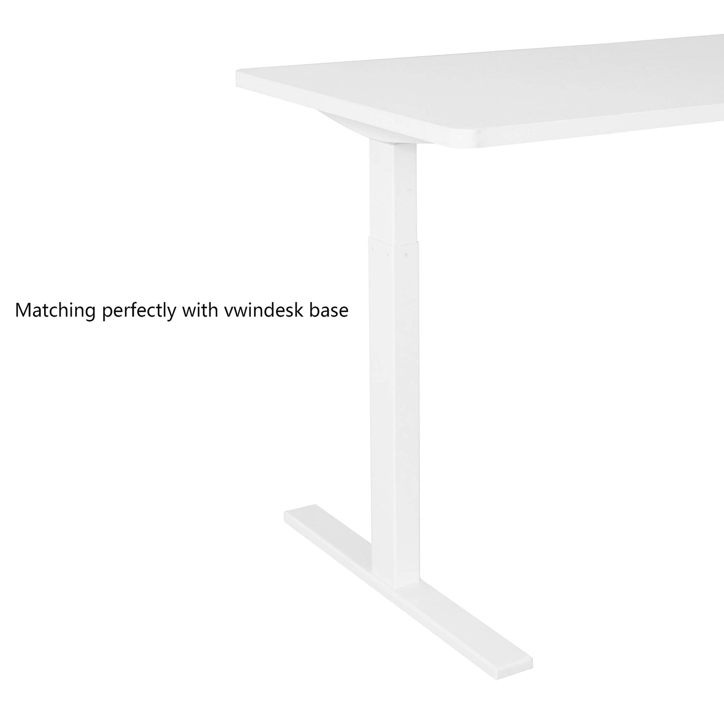 VWINDESK Material de madera, escritorio o mesa de MDF de 80 pulgadas solamente, a juego con marco de escritorio eléctrico ajustable, con orificios para ojales de 80 mm, color blanco (80" x 30" x 1")