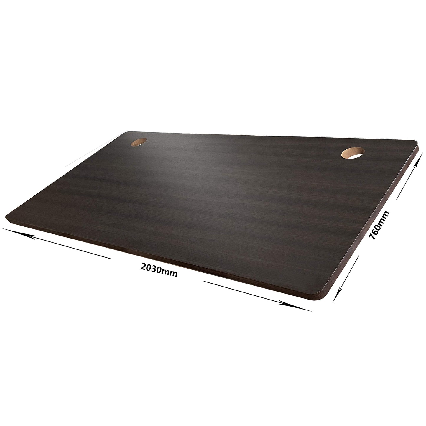 VWINDESK Material de madera, escritorio o mesa de MDF de 80 pulgadas solamente, a juego con marco de escritorio eléctrico ajustable, con orificios para ojales de 80 mm, color grafito (80" x 30" x 1")