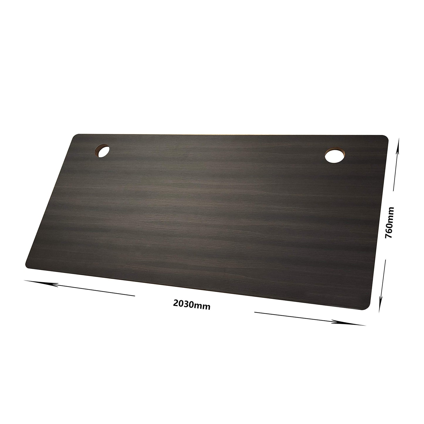 VWINDESK Material de madera, escritorio o mesa de MDF de 80 pulgadas solamente, a juego con marco de escritorio eléctrico ajustable, con orificios para ojales de 80 mm, color grafito (80" x 30" x 1")