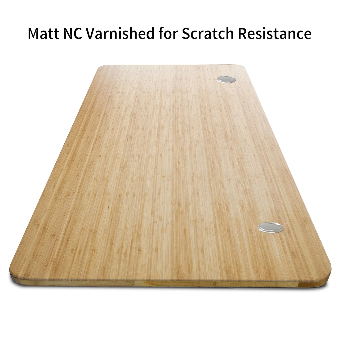 VWINDESK Mesa de escritorio de bambú natural de 80 pulgadas solamente, a juego con marco de escritorio eléctrico ajustable, duradera, sostenible con orificios para ojales de 80 mm (80" x 30" x 1") ángulos redondos