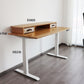 VWINDESK Mesa de escritorio de bambú 100 % macizo, 60 x 30 x 1 pulgada solamente, para escritorio de pie, escritorio de oficina en casa con ojales de 60 mm (ángulo recto)