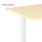 VWINDESK Matériau en bois MDF de 203,2 cm pour bureau ou table uniquement, assorti au cadre de bureau réglable électriquement, avec trous pour œillets de 80 mm, couleur naturelle (203,2 x 76,2 x 2,5 cm).