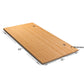 VWINDESK Mesa de escritorio de bambú 100 % macizo, 60 x 30 x 1 pulgada solamente, para escritorio de pie, escritorio de oficina en casa con ojales de 60 mm (ángulo recto)