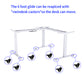 VWINDESK VJ301 L Shaped Electric Height Adjustable Standing Corner Desk Frame Only W/Triple Motor, Ergonomic Sit Stand Up Height Adjustable Steel Base with Digital Memory Keypad (White)
