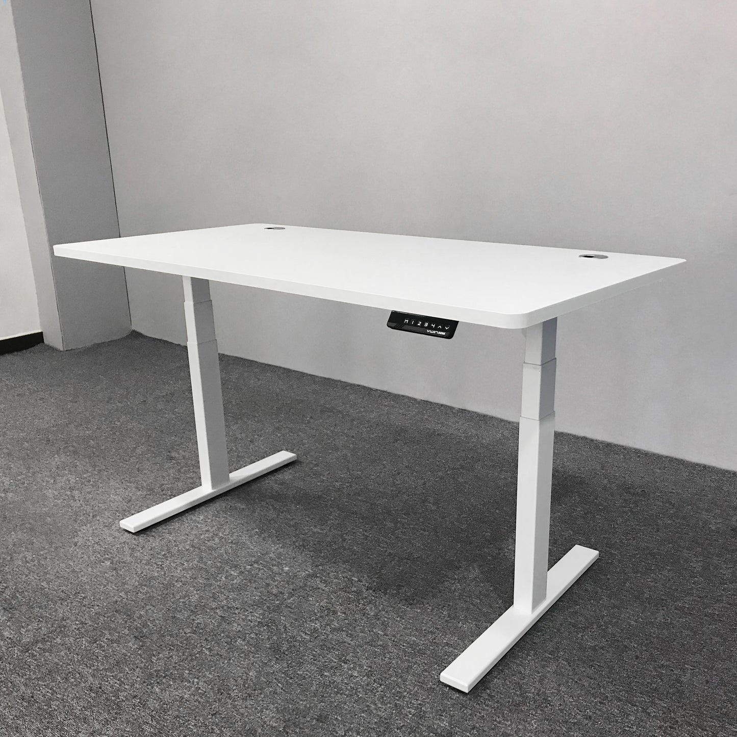 VWINDESK Matériau en bois MDF de 182,9 cm pour bureau ou table uniquement, assorti au cadre de bureau debout réglable électrique, avec trous pour œillets de 60 mm, couleur blanche (76,2 x 182,9 x 2,5 cm)
