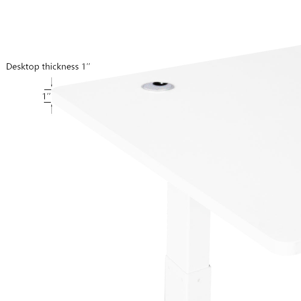 VWINDESK Matériau en bois MDF de 182,9 cm pour bureau ou table uniquement, assorti au cadre de bureau debout réglable électrique, avec trous pour œillets de 60 mm, couleur blanche (76,2 x 182,9 x 2,5 cm)