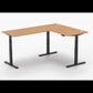 VWINDESK VJ301 L Shaped Electric Height Adjustable Standing Corner Desk Frame Only W/Triple Motor, Ergonomic Sit Stand Up Height Adjustable Steel Base with Digital Memory Keypad (Black)