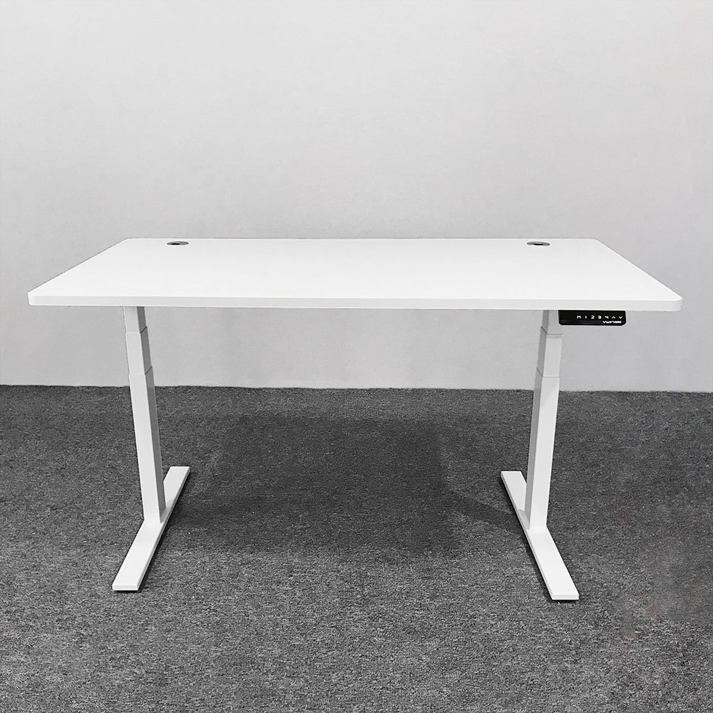 VWINDESK Matériau en bois MDF de 182,9 cm pour bureau ou table uniquement, assorti au cadre de bureau debout réglable électrique, avec trous pour œillets de 60 mm, couleur blanche (76,2 x 182,9 x 2,5 cm)