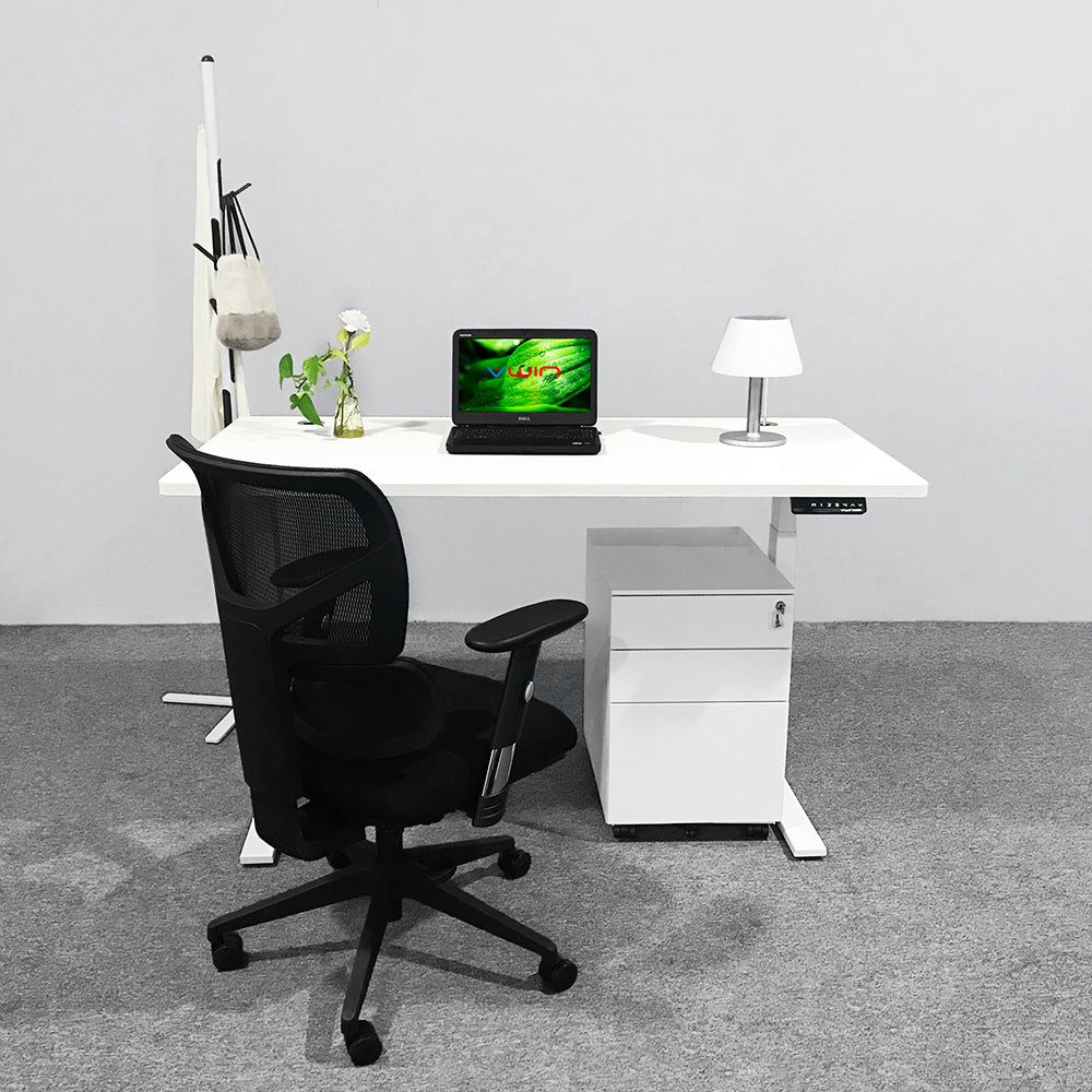 VWINDESK Matériau en bois MDF de 182,9 cm pour bureau ou table uniquement, assorti au cadre de bureau debout réglable électrique, avec trous pour œillets de 60 mm, couleur blanche (76,2 x 182,9 x 2,5 cm)